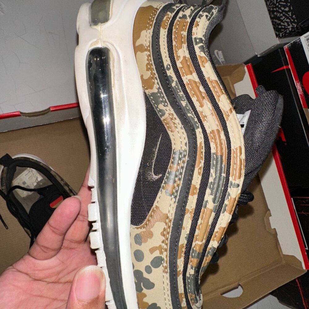 PREOWNED Nike Air Max 97 Premium QS Country Camo Germany US Size 6 AJ2614 204 - Picture 6 of 10